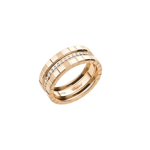Chopard 萧邦Ice Cube系列玫瑰金镶钻戒指827005-5036