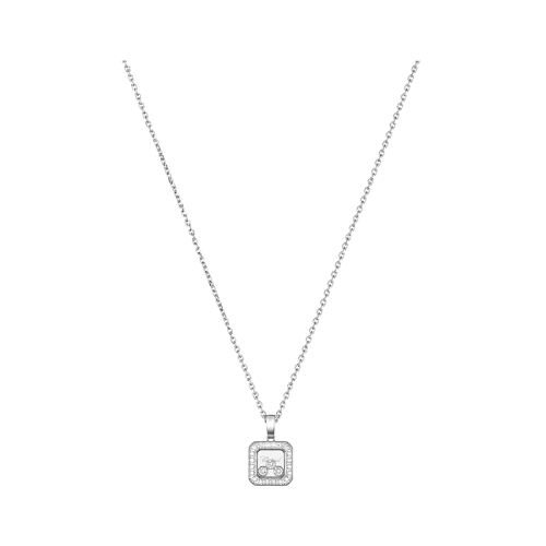 Chopard 萧邦Happy Diamonds系列白金镶钻项链79A115-1201