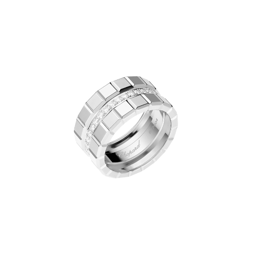 Chopard 萧邦Ice Cube系列白金镶钻戒指827004-1042
