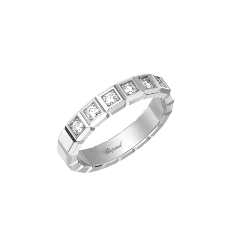 Chopard 萧邦Ice Cube系列白金镶钻戒指829834-1035