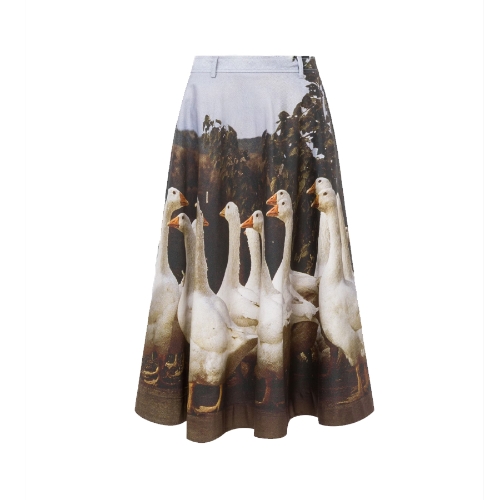 MOSCHINO 莫斯奇诺 Goose棉质半身裙A0102-0553-1888-38