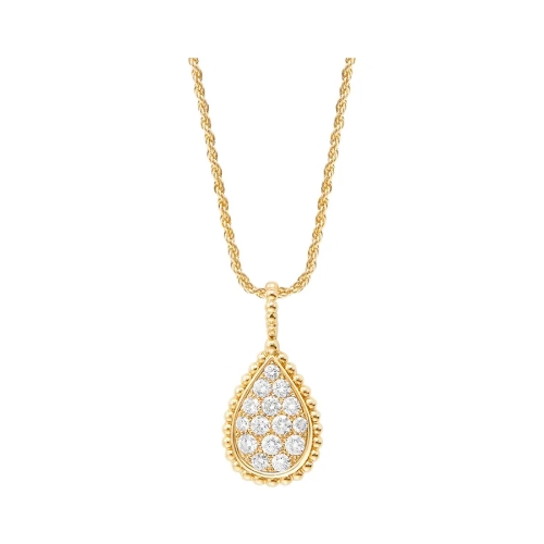 Boucheron 宝诗龙Serpent Bohème18K黄金镶钻项链 m 图案