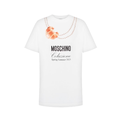 MOSCHINO 莫斯奇诺 Moschino Colazione 针织T恤A0703-0541-1001-XXS