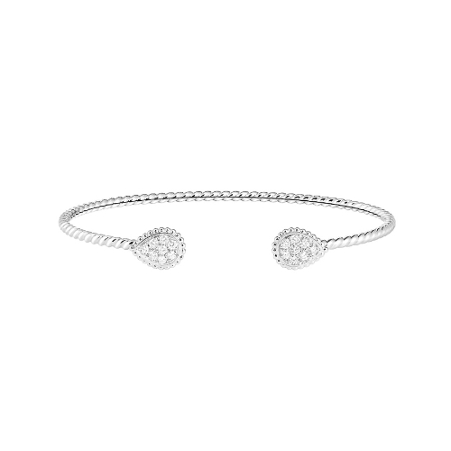 Boucheron 宝诗龙Serpent Bohème18K白金镶钻手镯