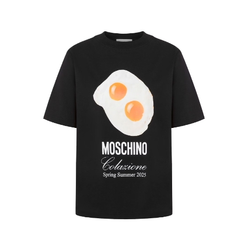 MOSCHINO 莫斯奇诺 Eggs Print 针织 T 恤 A0704-0541-1555-XXS