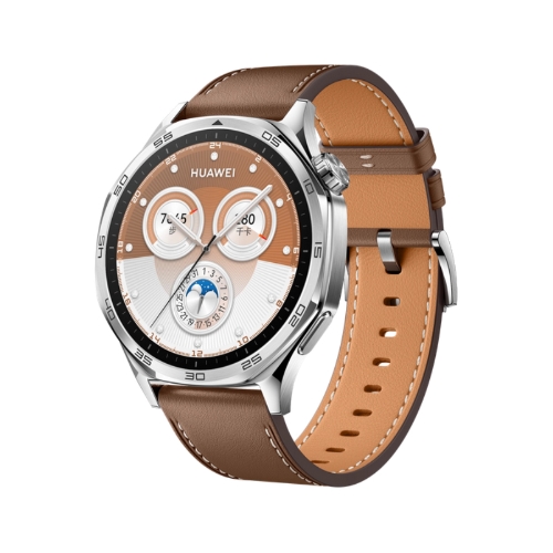 华为手表 WATCH GT 5 VLI-B19 46mm(棕色复合素皮表带).砂砾棕