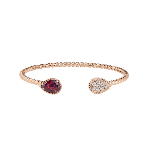 Boucheron 宝诗龙Serpent Bohème18K玫瑰金镶钻手镯