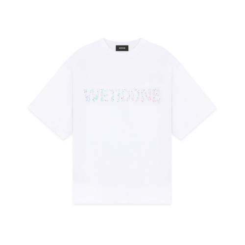 WE11DONE Sparkle Logo T恤  WD-TT0-25-741-U-WH-XS