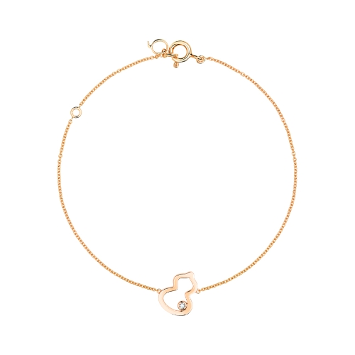 Qeelin Petite Wulu 18K 玫瑰金钻石手链