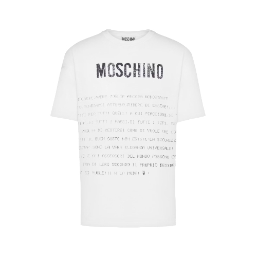 MOSCHINO 莫斯奇诺 Message Print T 恤 A0717-0241-1001-XS